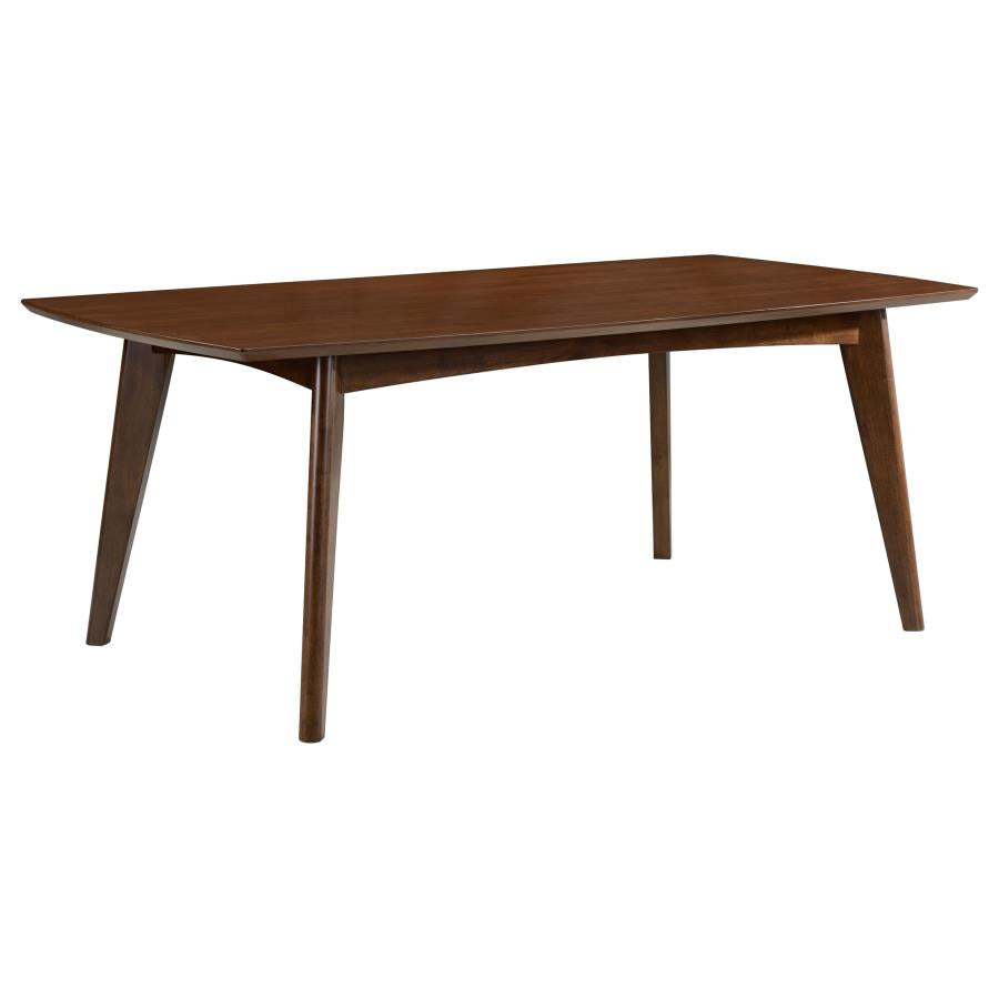 105351-S5  5-piece Rectangular Dining Table Set Dark Walnut