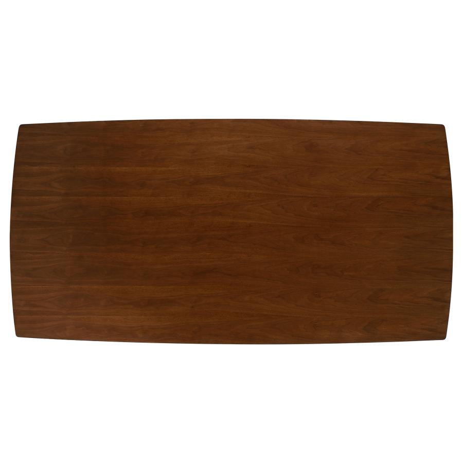 105351-S7 7-piece Rectangular Dining Table Set Dark Walnut
