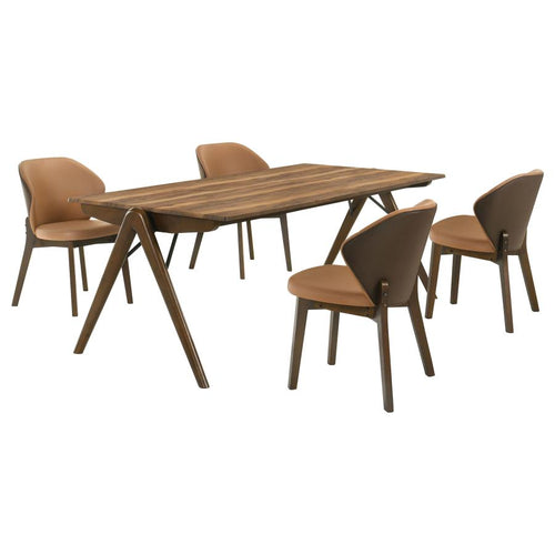 192521-S5  Dining set Brown