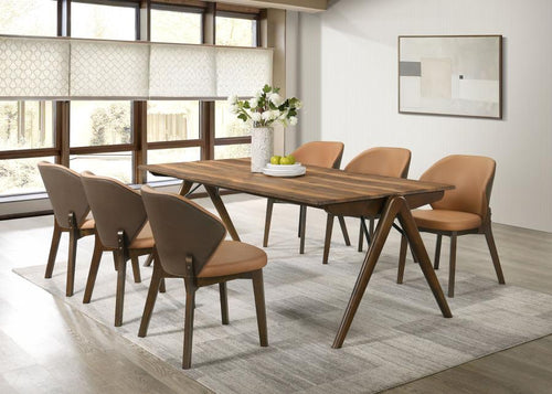 192521-S7 7-piece Rectangular Dining Table Sheesham and Brown