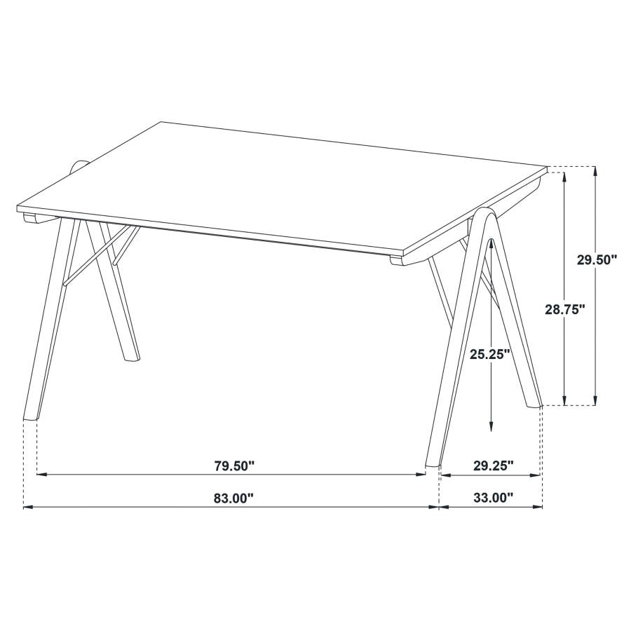 192521-S7 7-piece Rectangular Dining Table Sheesham and Brown