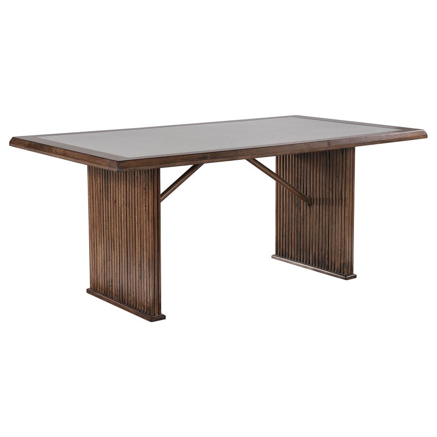 193591-S5 5-piece Rectangular Dining Table Set Brown