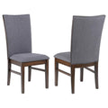 193592 Upholstered Dining Side Chair Grey (Set of 2)