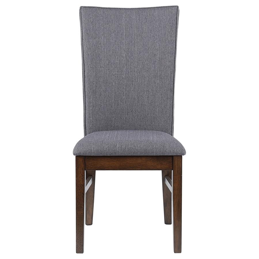 193592 Upholstered Dining Side Chair Grey (Set of 2)