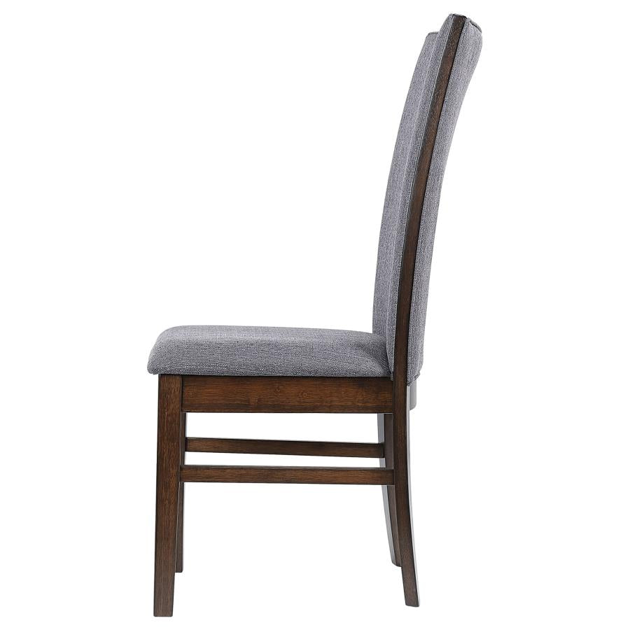 193592 Upholstered Dining Side Chair Grey (Set of 2)
