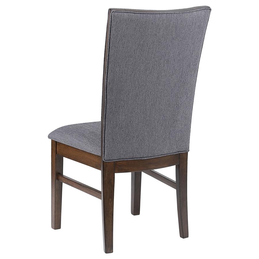 193592 Upholstered Dining Side Chair Grey (Set of 2)