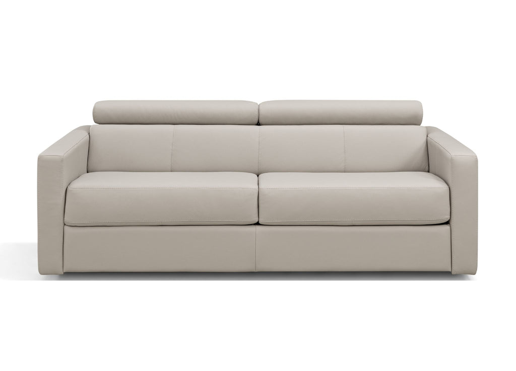 BALANCE SOFA BED GENUINE LEATHER LIGHT GRAY