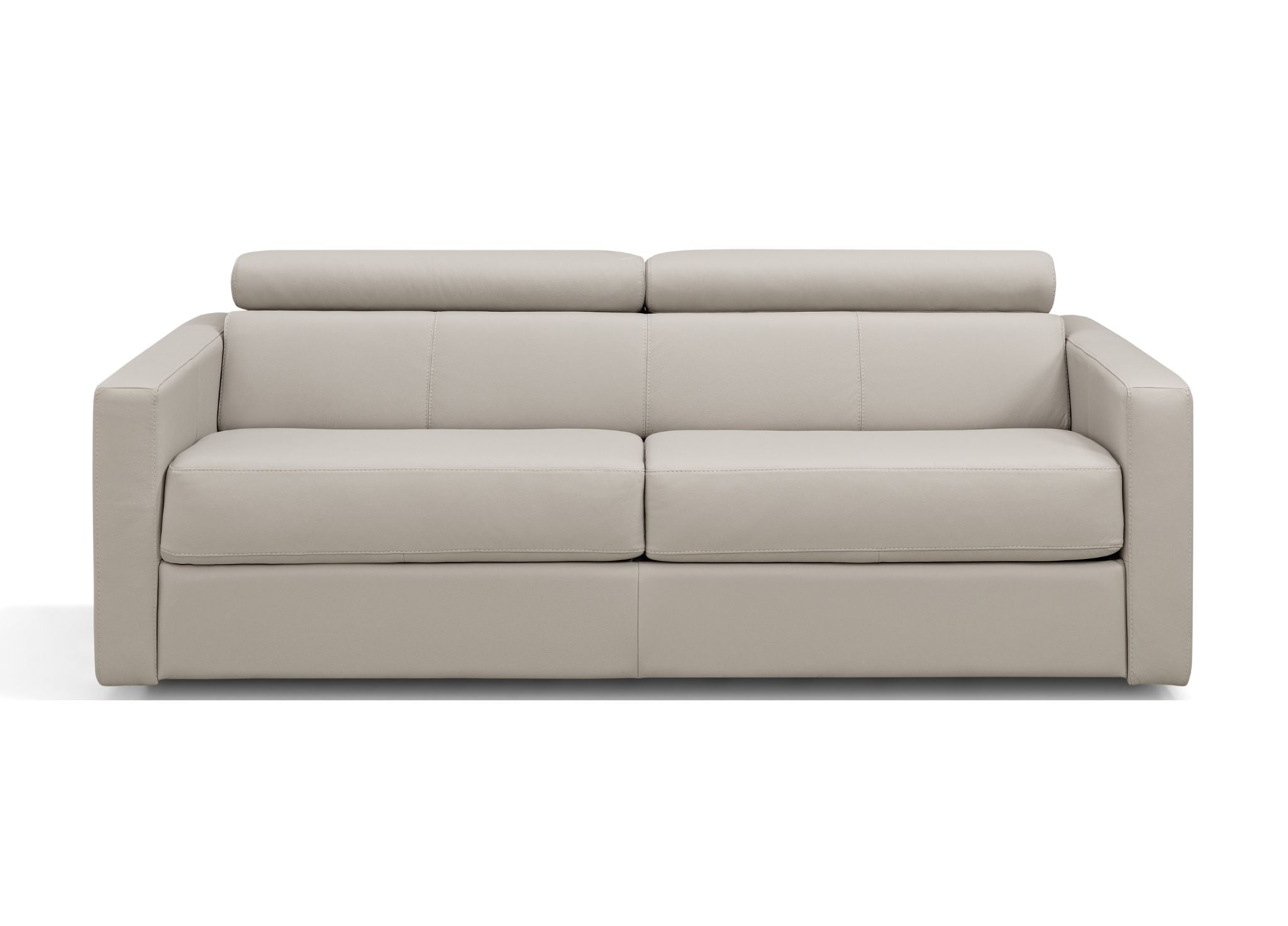 BALANCE SOFA BED GENUINE LEATHER LIGHT GRAY