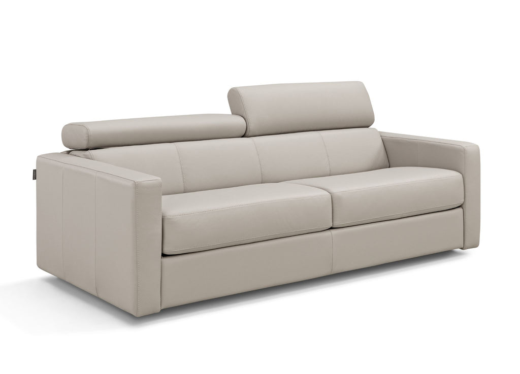 BALANCE SOFA BED GENUINE LEATHER LIGHT GRAY