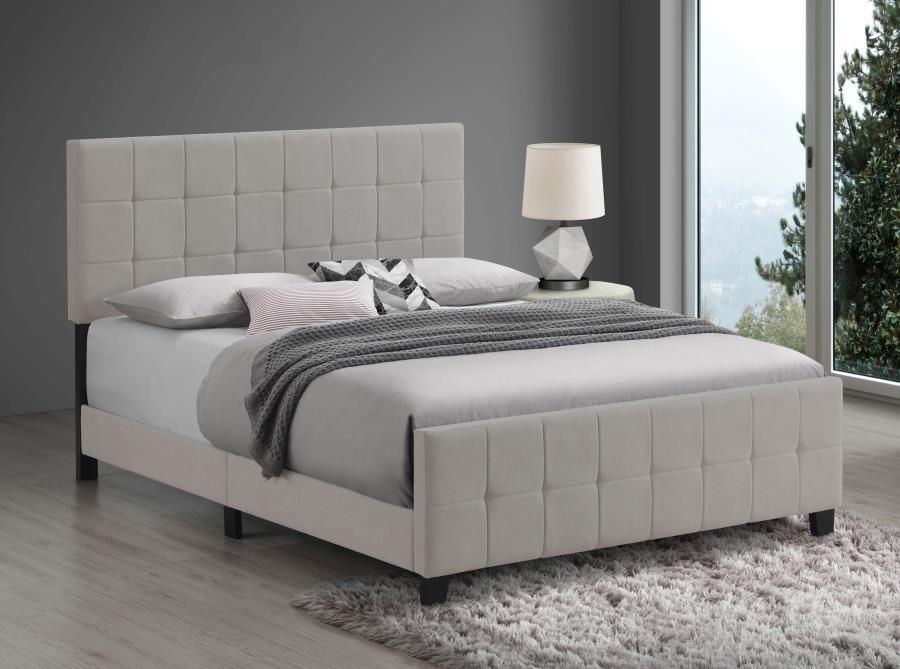 305952Q Upholstered Queen Panel Bed BEIGE