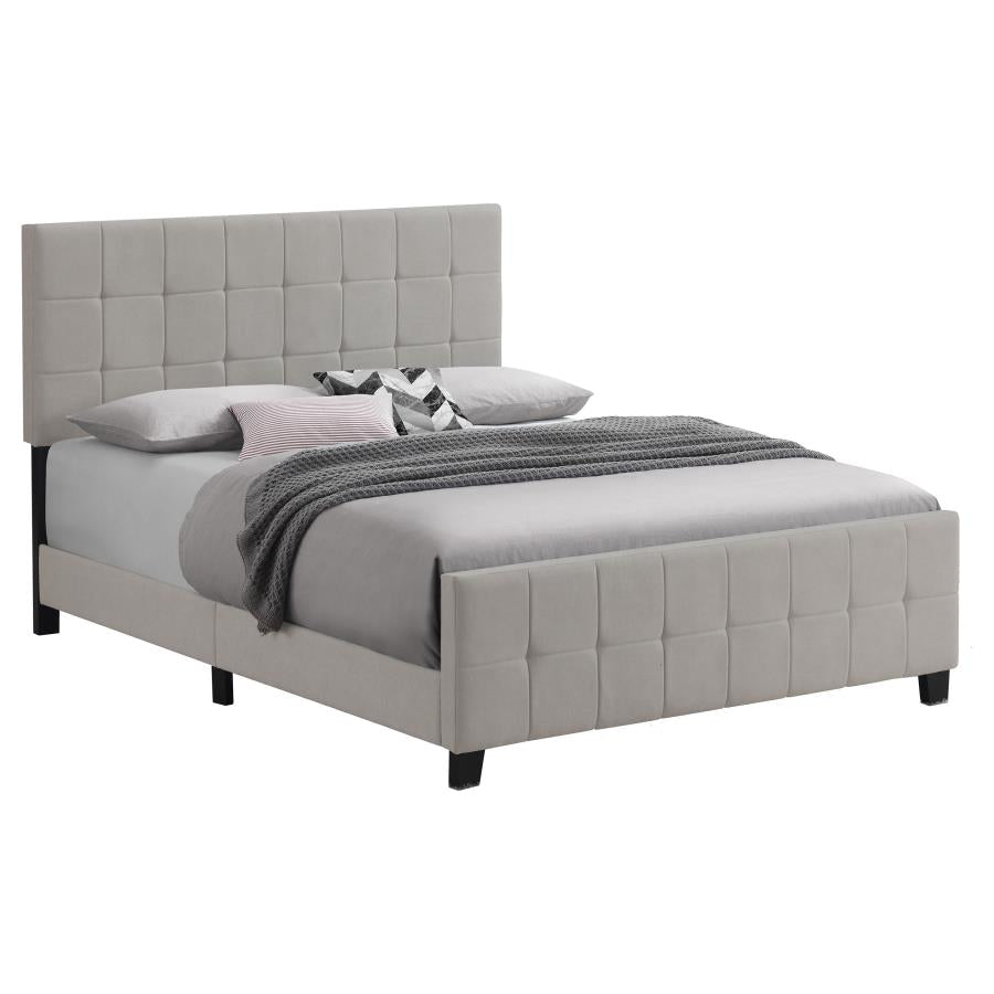 305952Q Upholstered Queen Panel Bed BEIGE