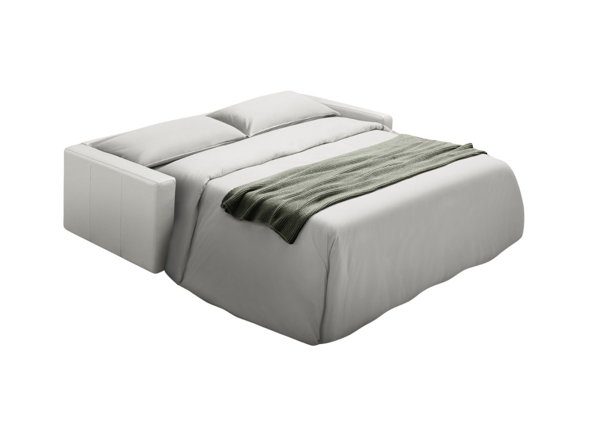 BALANCE SOFA BED GENUINE LEATHER LIGHT GRAY