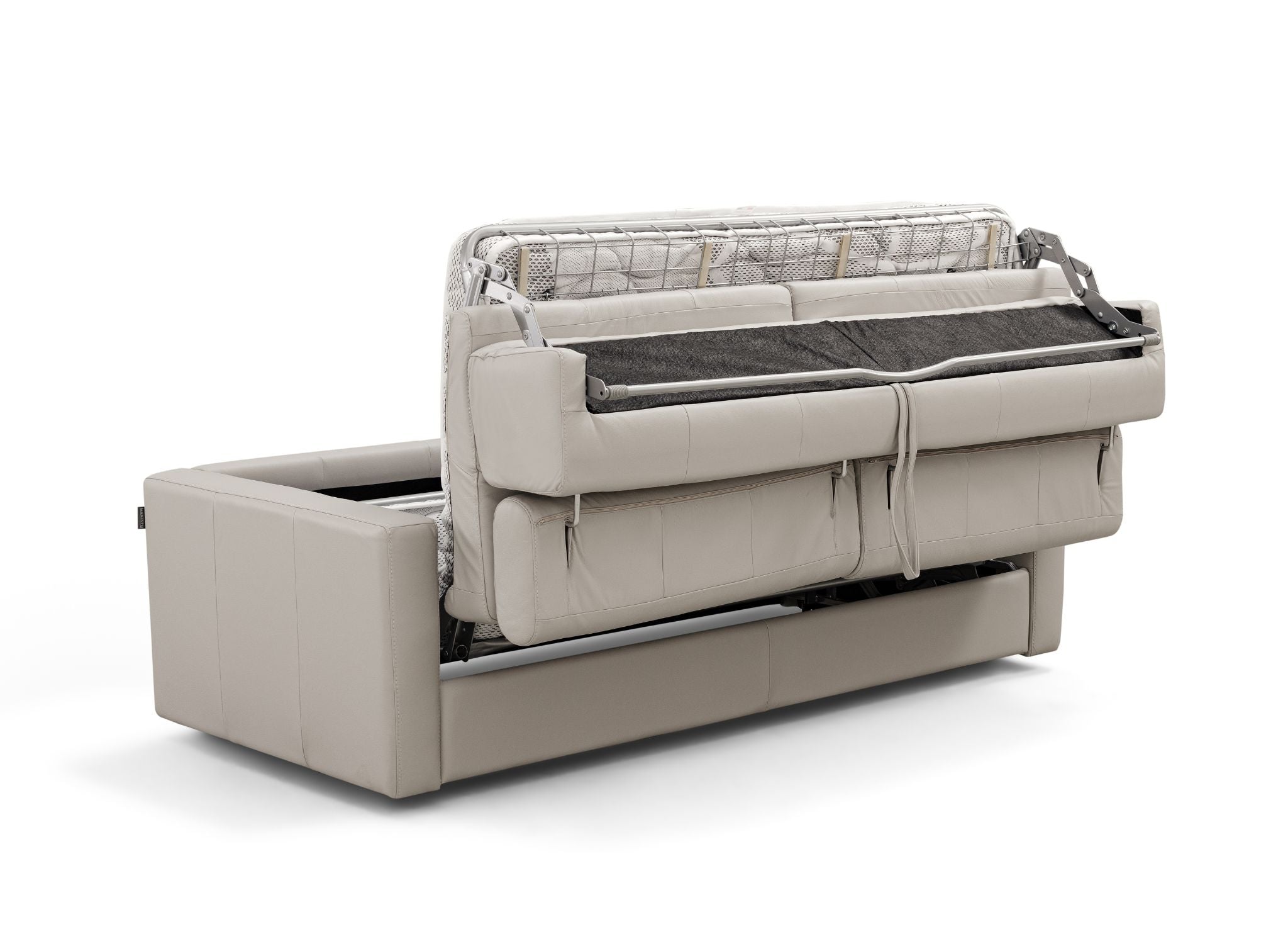 BALANCE SOFA BED GENUINE LEATHER LIGHT GRAY