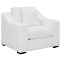 509893 Upholstered Sloped Arm Accent Chair White