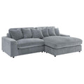 509900 Upholstered Reversible Chaise Sectional Sofa Fog