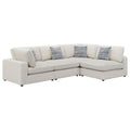 551321 4-piece Upholstered Modular Sectional Sofa Beige