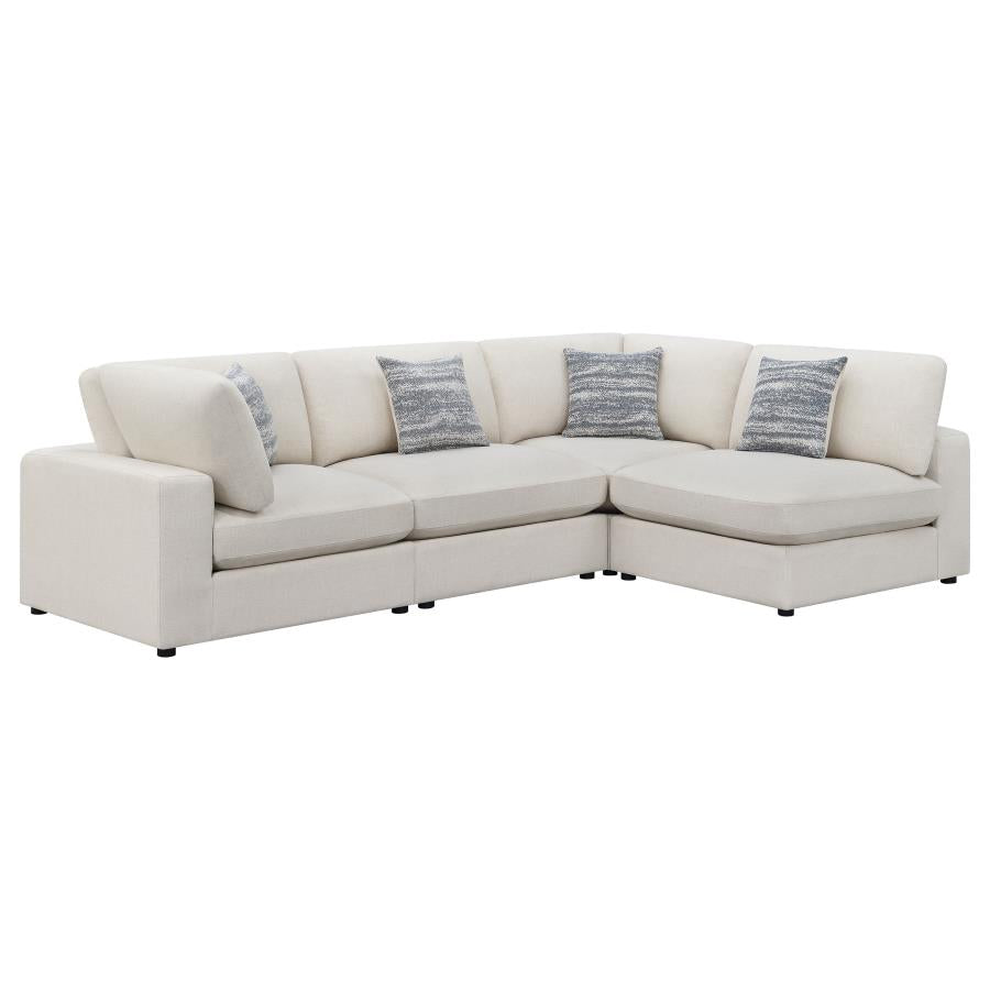551321 4-piece Upholstered Modular Sectional Sofa Beige