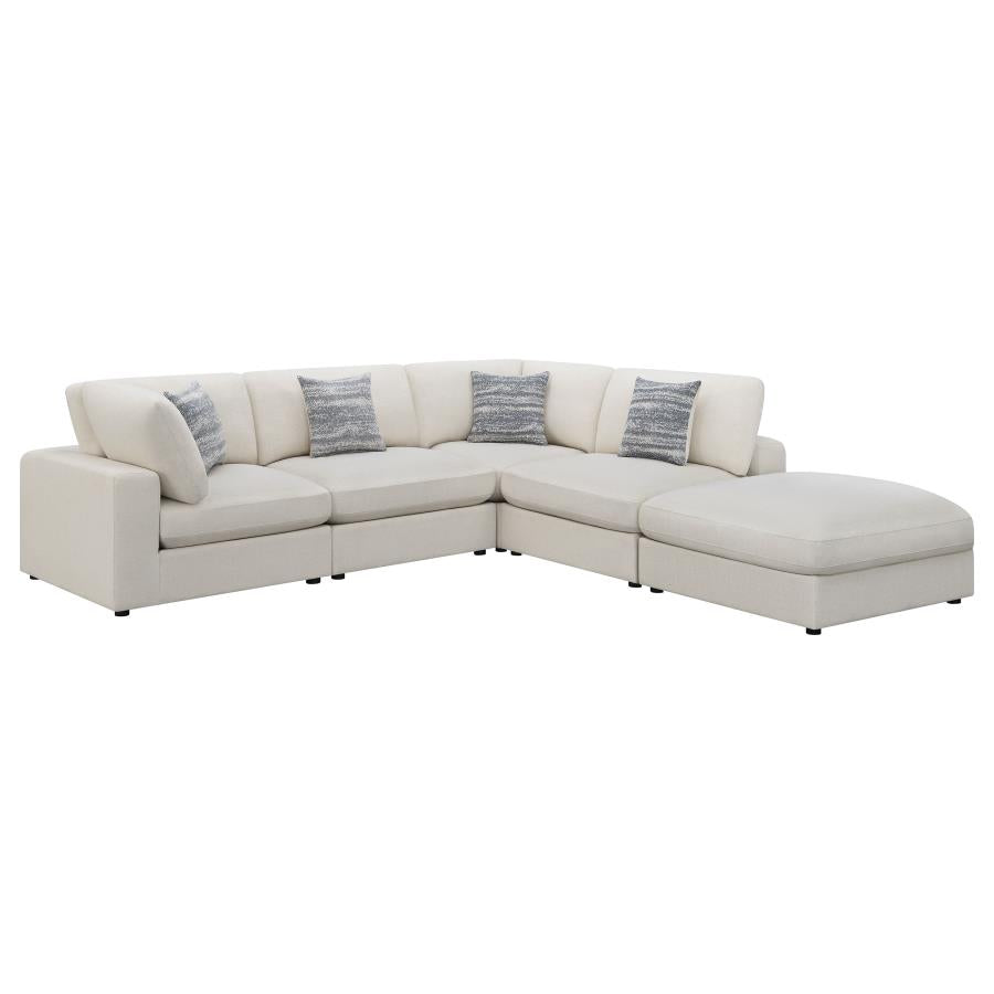 551321 5-piece Upholstered Modular Sectional Sofa Beige