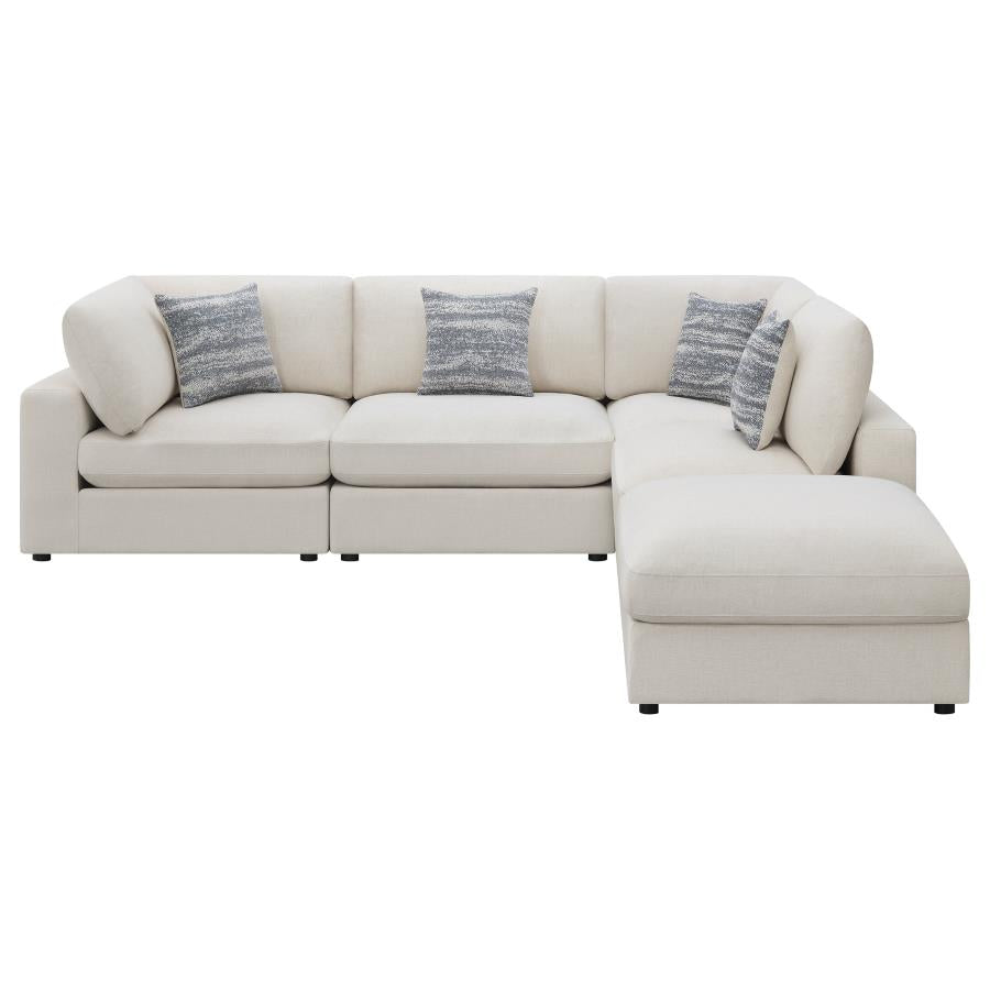 551321 5-piece Upholstered Modular Sectional Sofa Beige