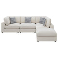 551321 5-piece Upholstered Modular Sectional Sofa Beige