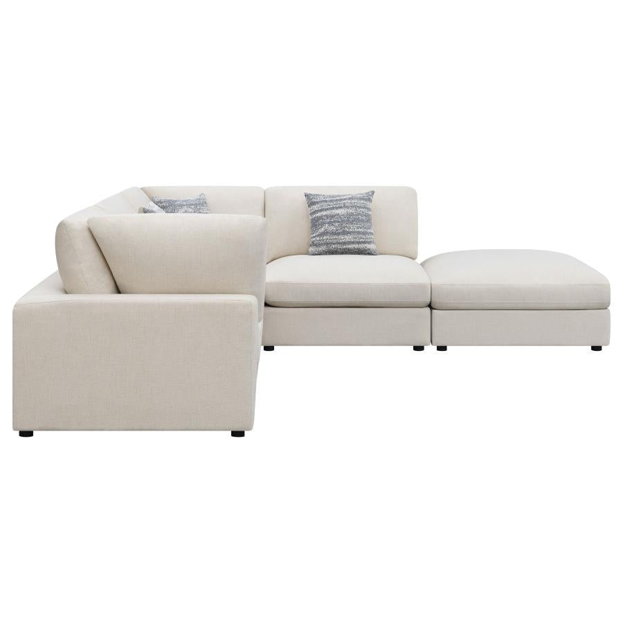 551321 5-piece Upholstered Modular Sectional Sofa Beige