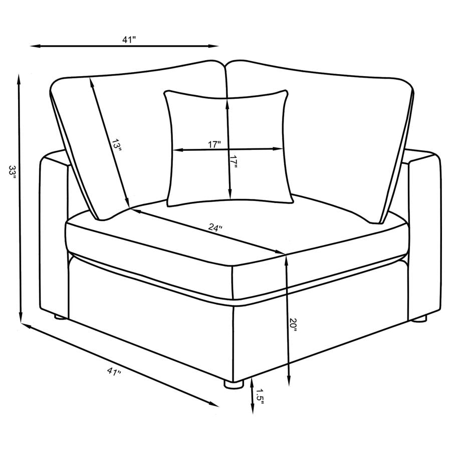 551324 4-piece Upholstered Modular Sectional Sofa Charcoal