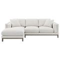 551777 Boucle Upholstered Sectional Chaise Sofa Sand