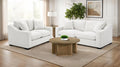 552091-S2 2-piece Upholstered Track Arm Sofa Set Sand