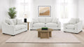 552091-S3 3-piece Upholstered Track Arm Sofa Set Sand