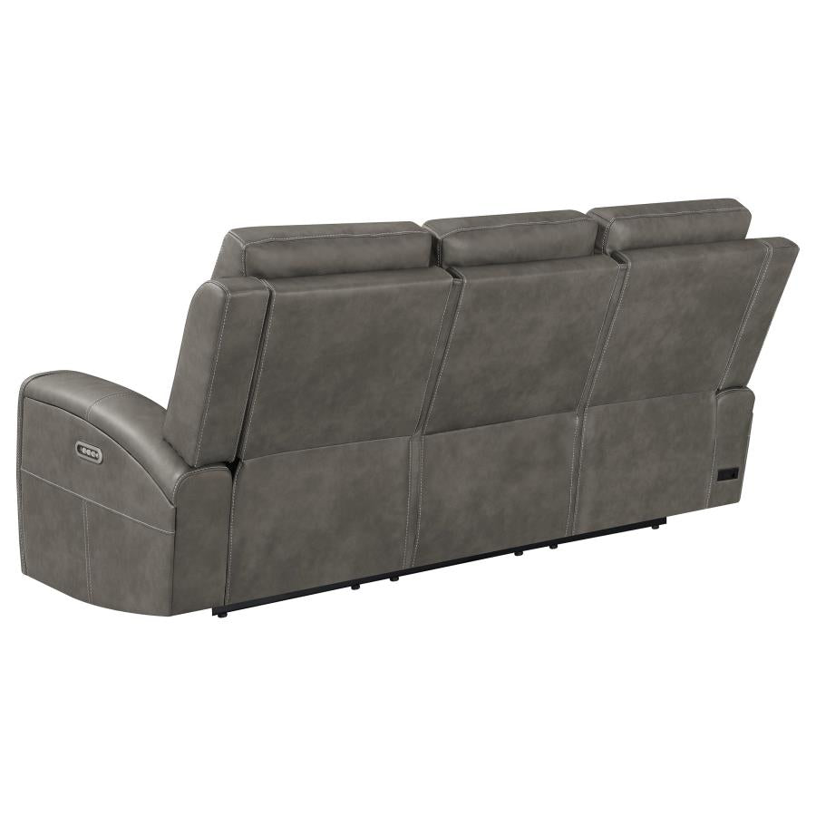 603431PPP 2-piece Triple Power Reclining Sofa Set Charcoal