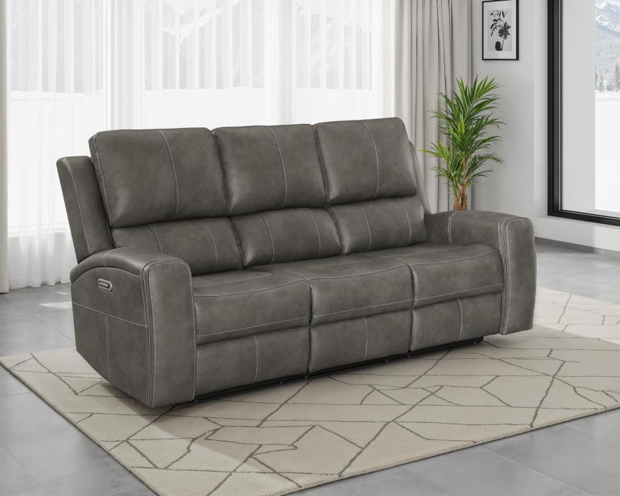 603431PPP Power Reclining Sofa Charcoal