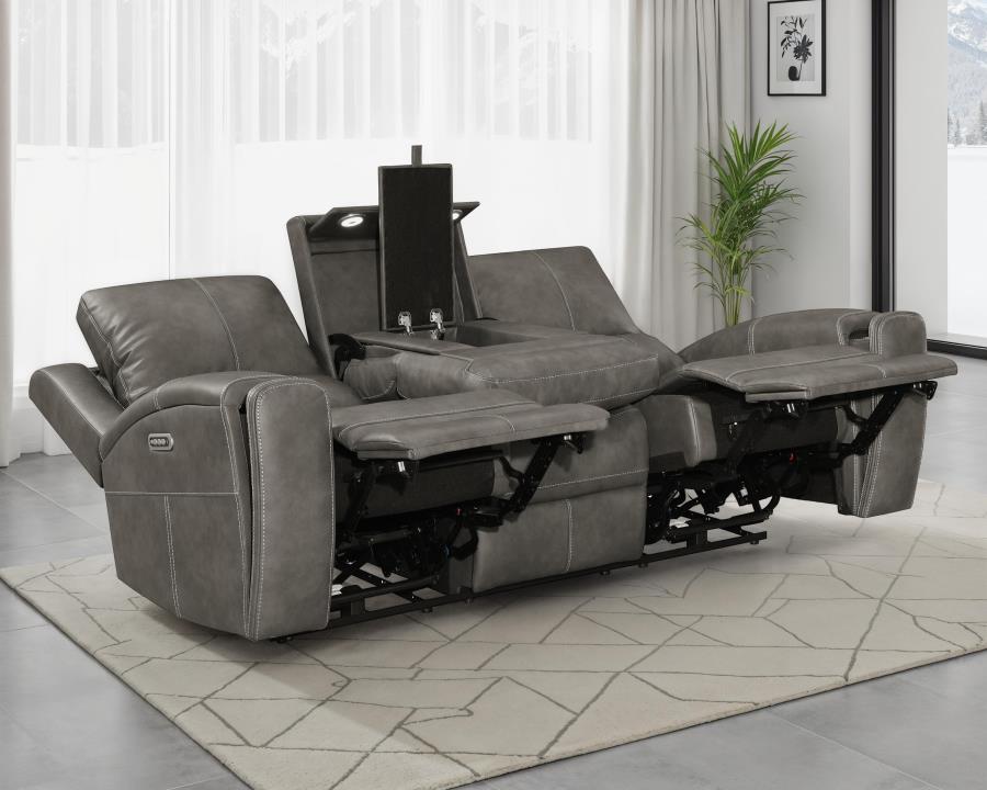603431PPP Power Reclining Sofa Charcoal