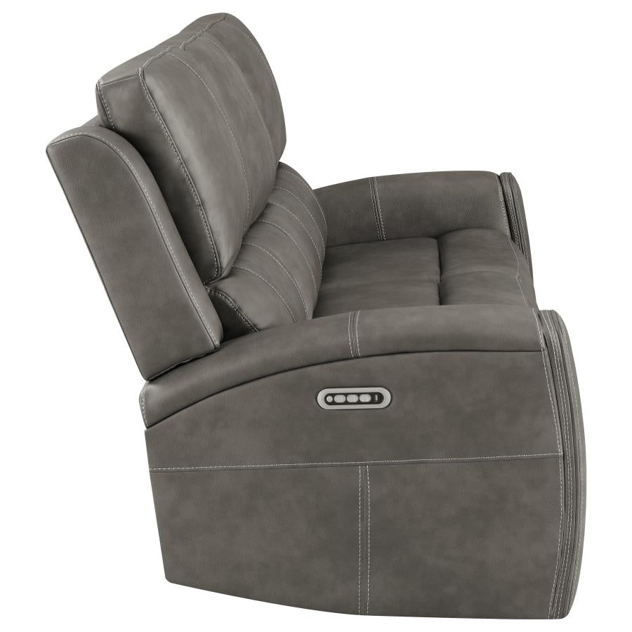 603431PPP Power Reclining Sofa Charcoal