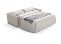 BALANCE SOFA BED GENUINE LEATHER LIGHT GRAY