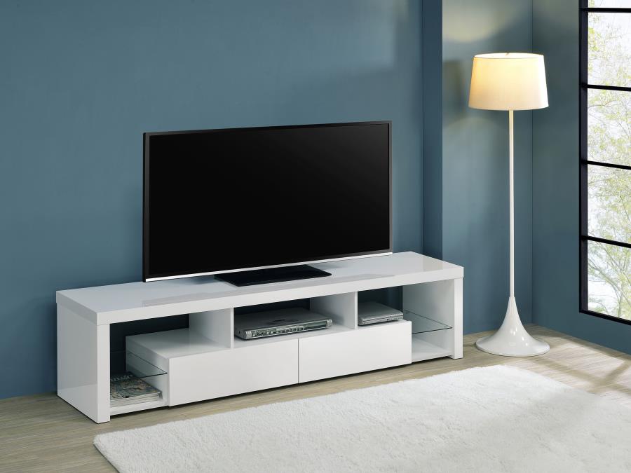 704251 TV STAND WHITE GLOSSY