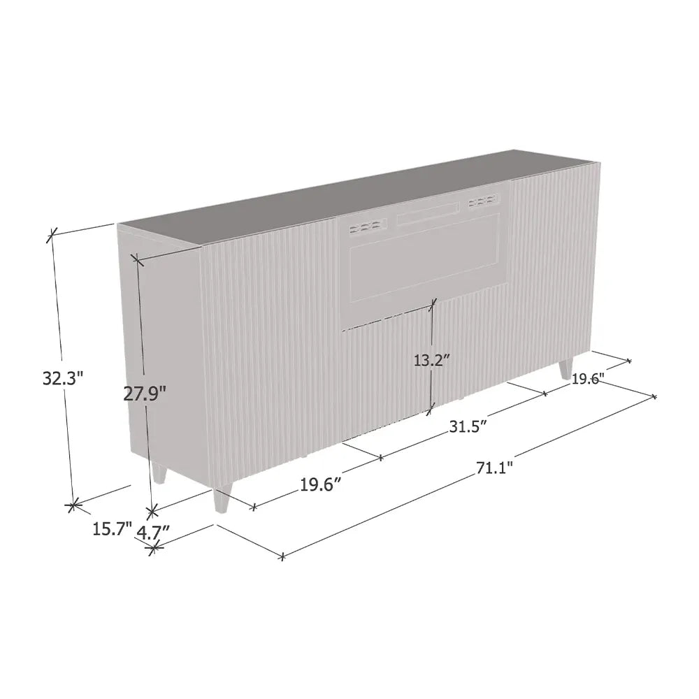 B301 LED Buffet Sideboard with Fireplace