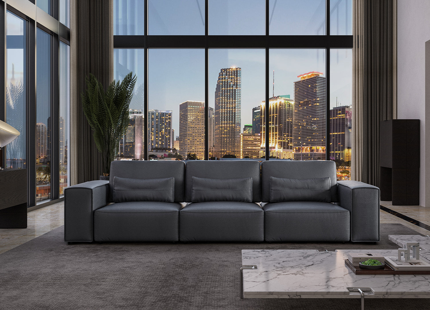 FLORIDA SOFA ITALIAN LEATHER