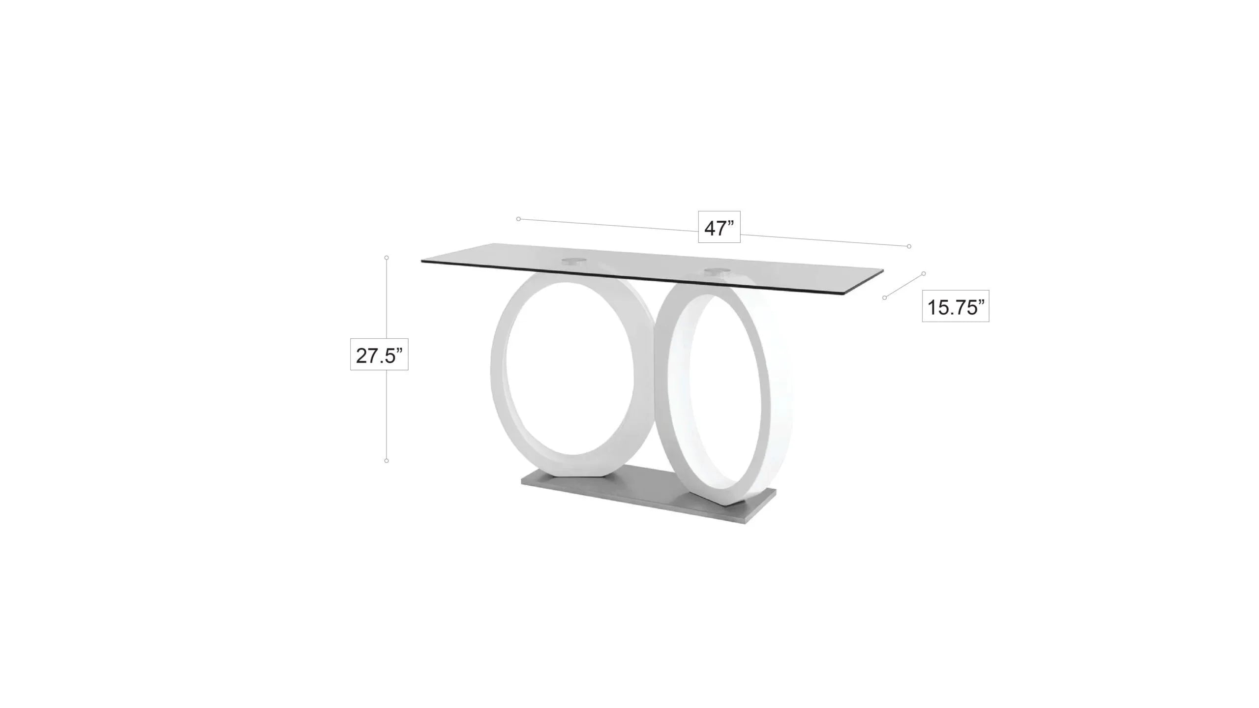 Andes Console Table White