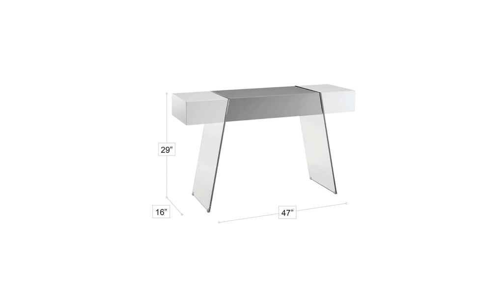 Bronx Console Table White/Black