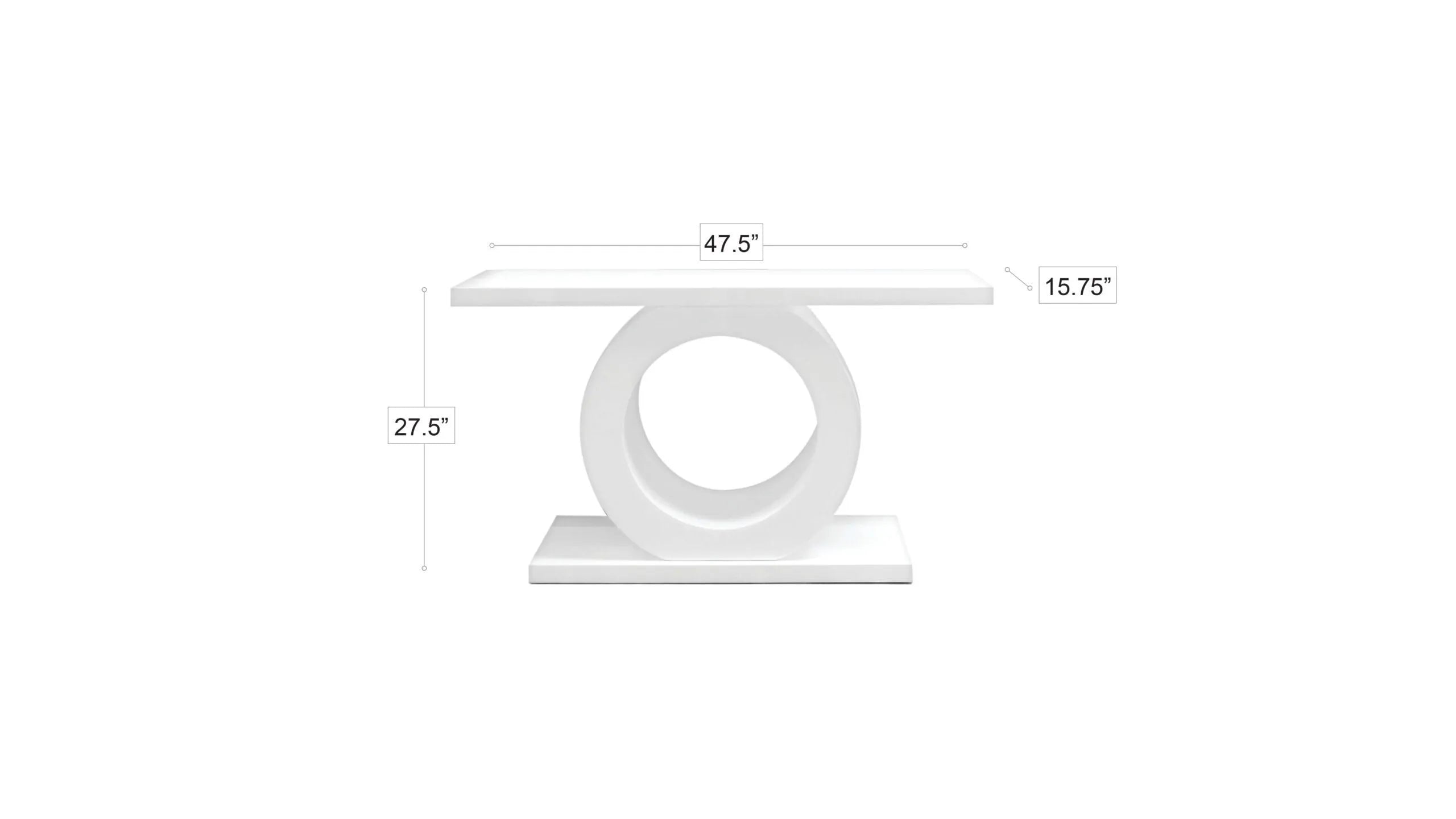 Eva Console Table White