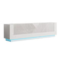 Colonia TV Stand LED Doors White Lacquer