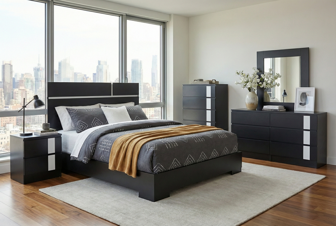 Metro Bedroom Collection QUEEN 5 Pcs