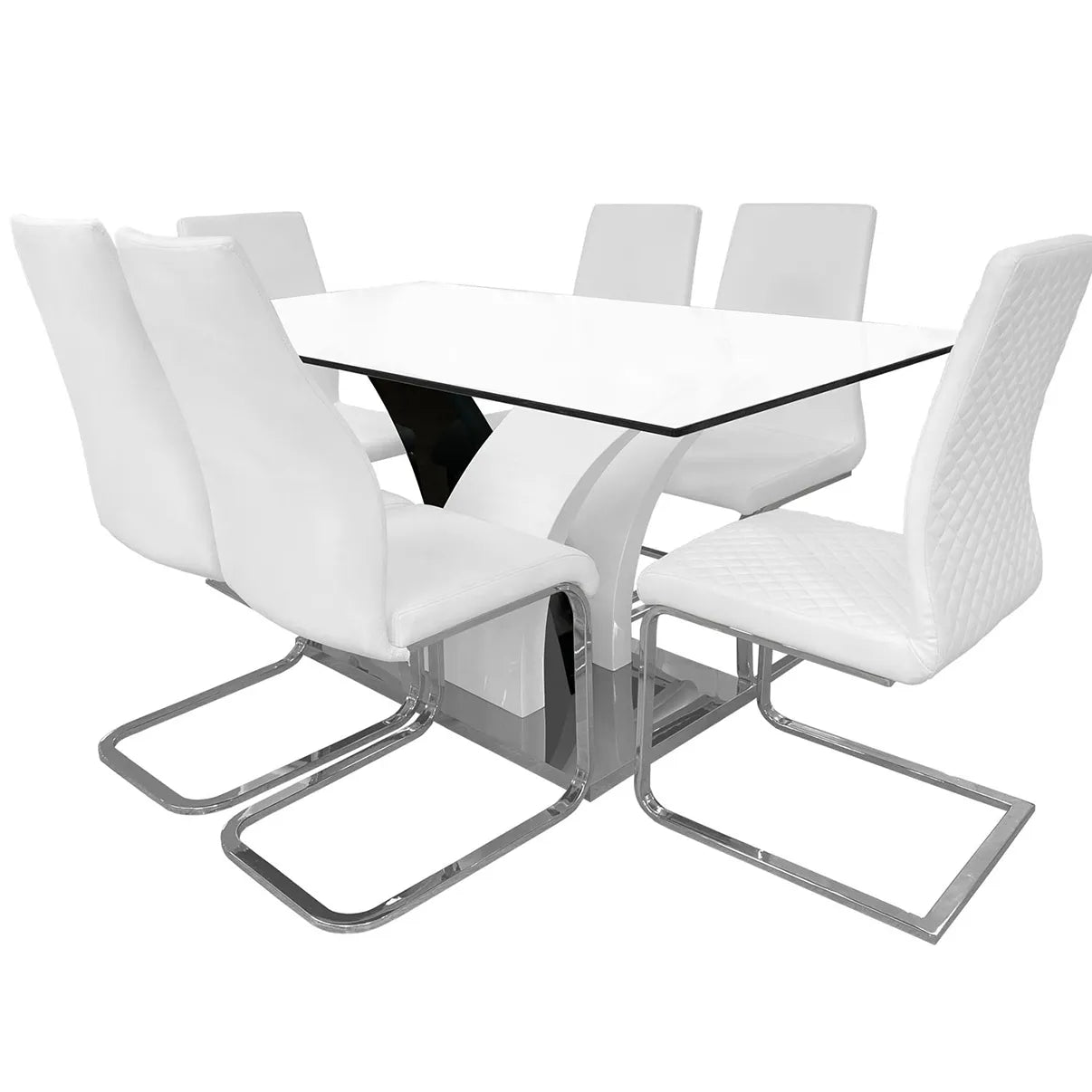 Tabatha Dining Table Base White/black