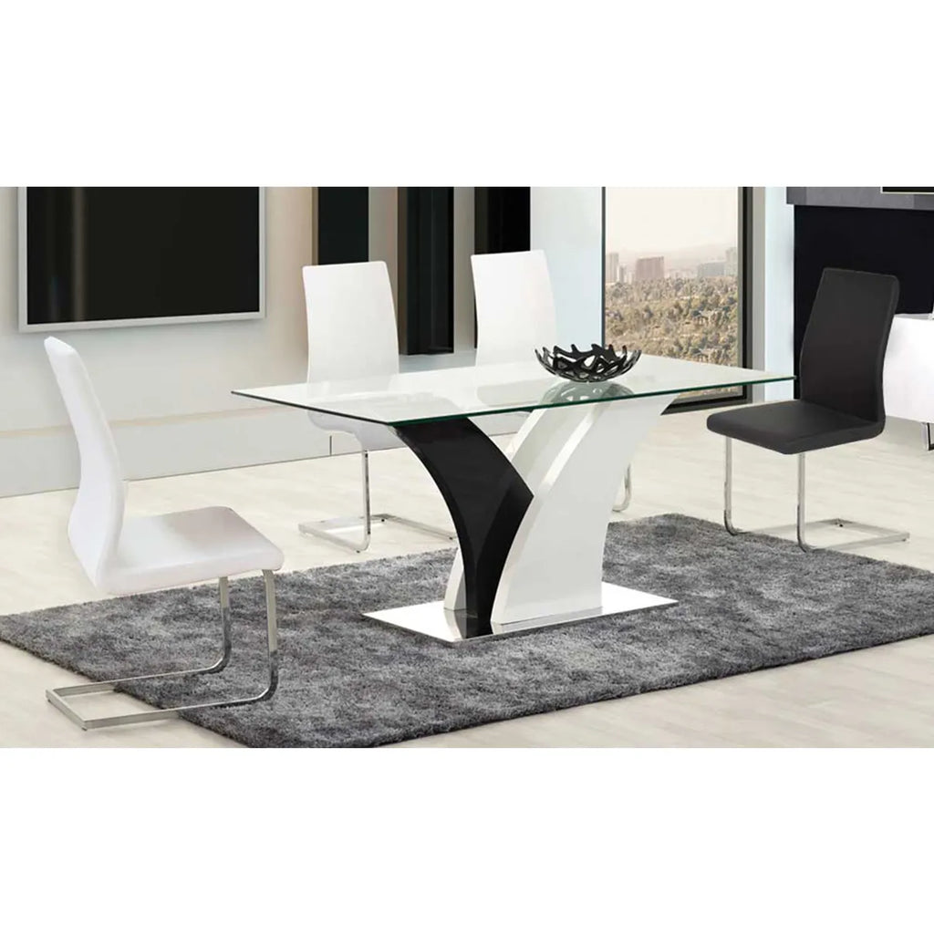 Tabatha Dining Table Base White/black