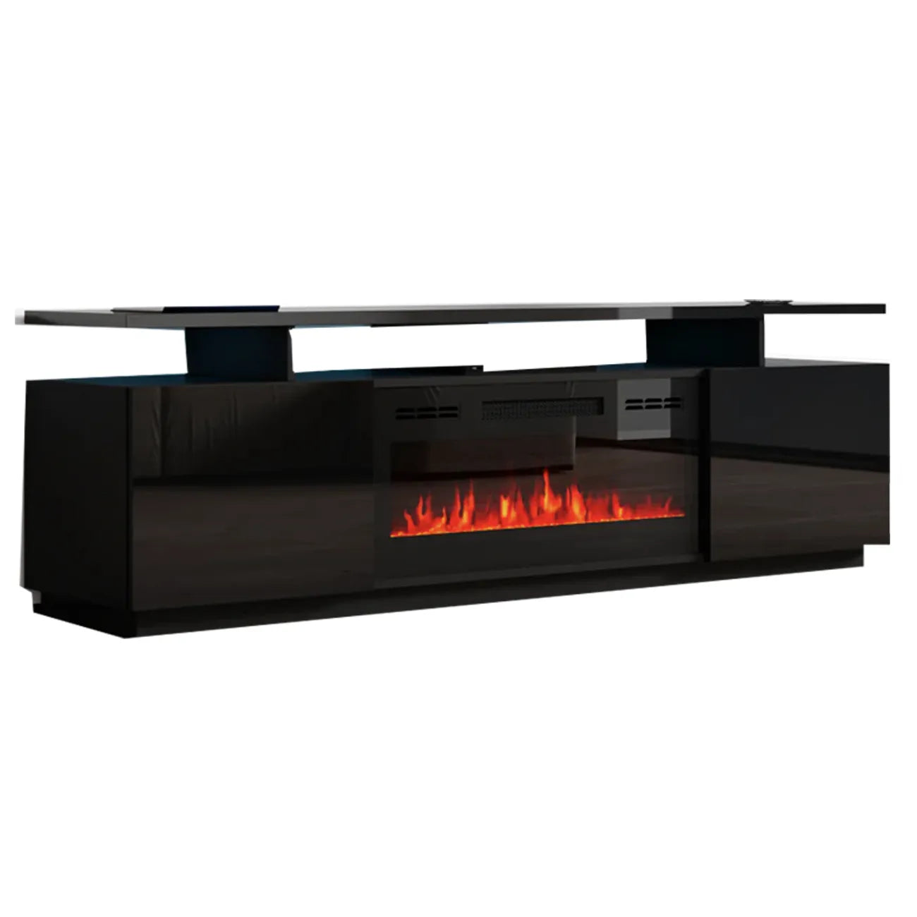 FIREPLACE TV101 TV Stand White