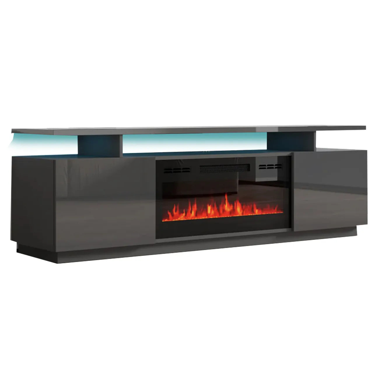 FIREPLACE TV101 TV Stand White